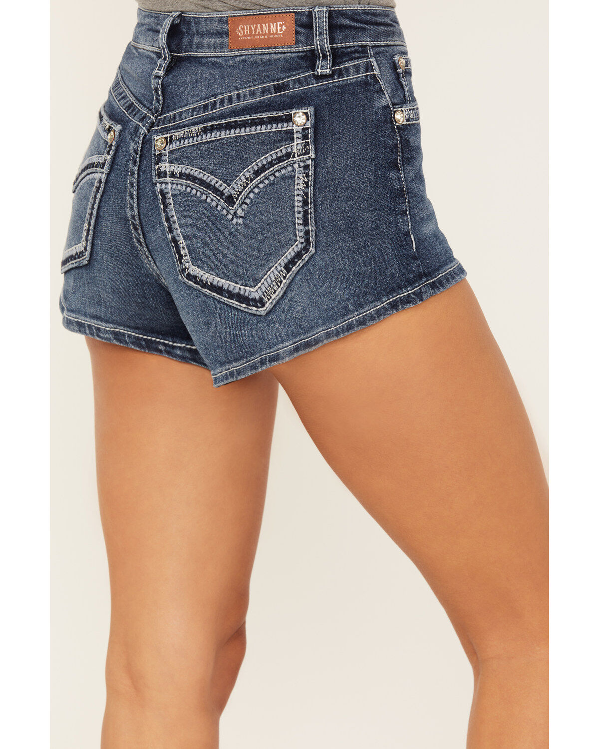 Shyanne Women's Dark Wash Mid Rise Denim Shorts
