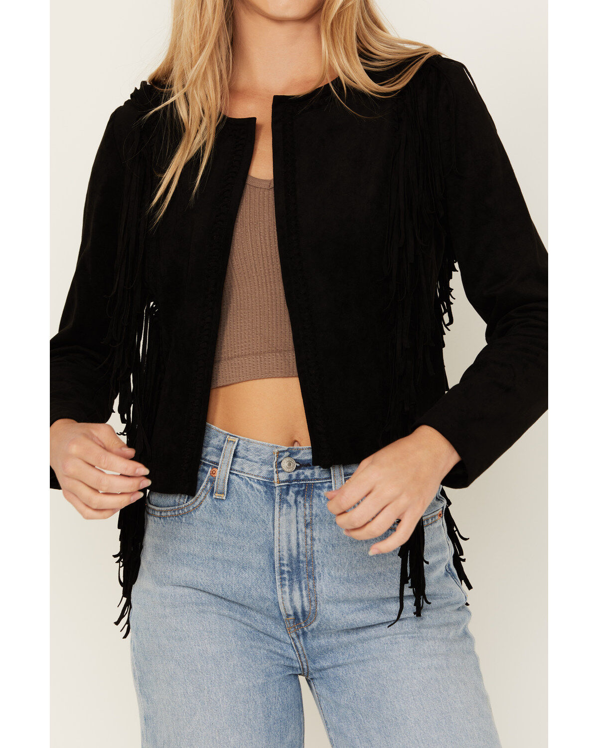 Shyanne Women's Faux Suede Fringe Jacket