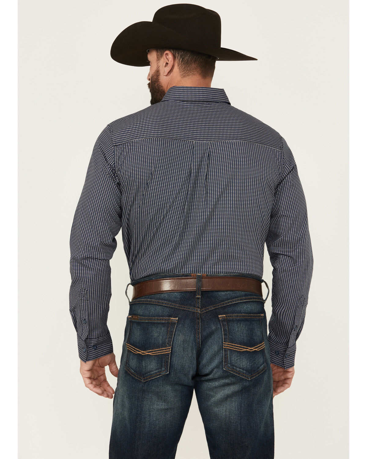 Cody James Men's Chris Geo Print Long Sleeve Button-Down Stretch Western Shirt