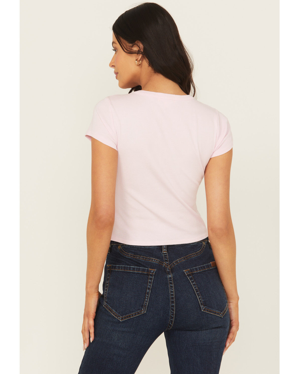 Originality Women's Cupid Cowboy Short Sleeve Baby Graphic Tee