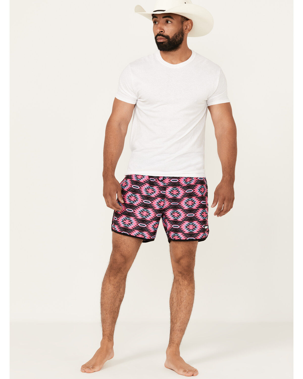 Rock & Roll Denim Men's Southwestern Print Stretch Volley Shorts