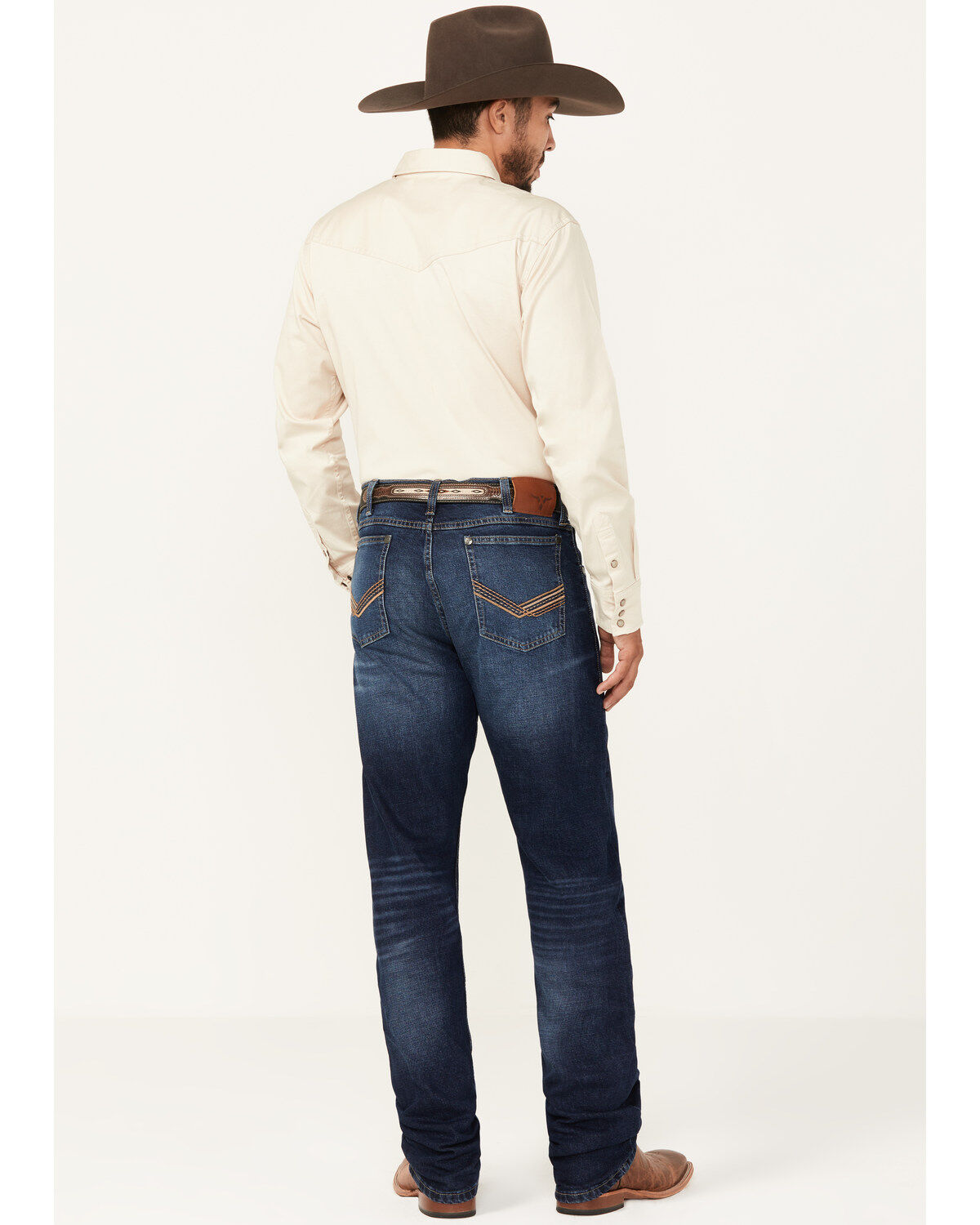 Wrangler 20X Men's Blueberry Garden Dark Wash Slim Straight Stretch Jeans