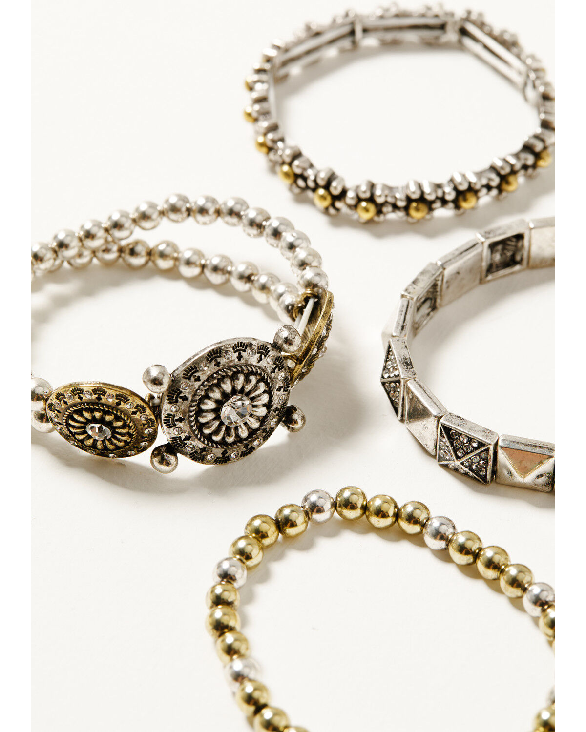 Shyanne Women's Desert Rose Antique Stretch Bracelet Set - 5 Piece