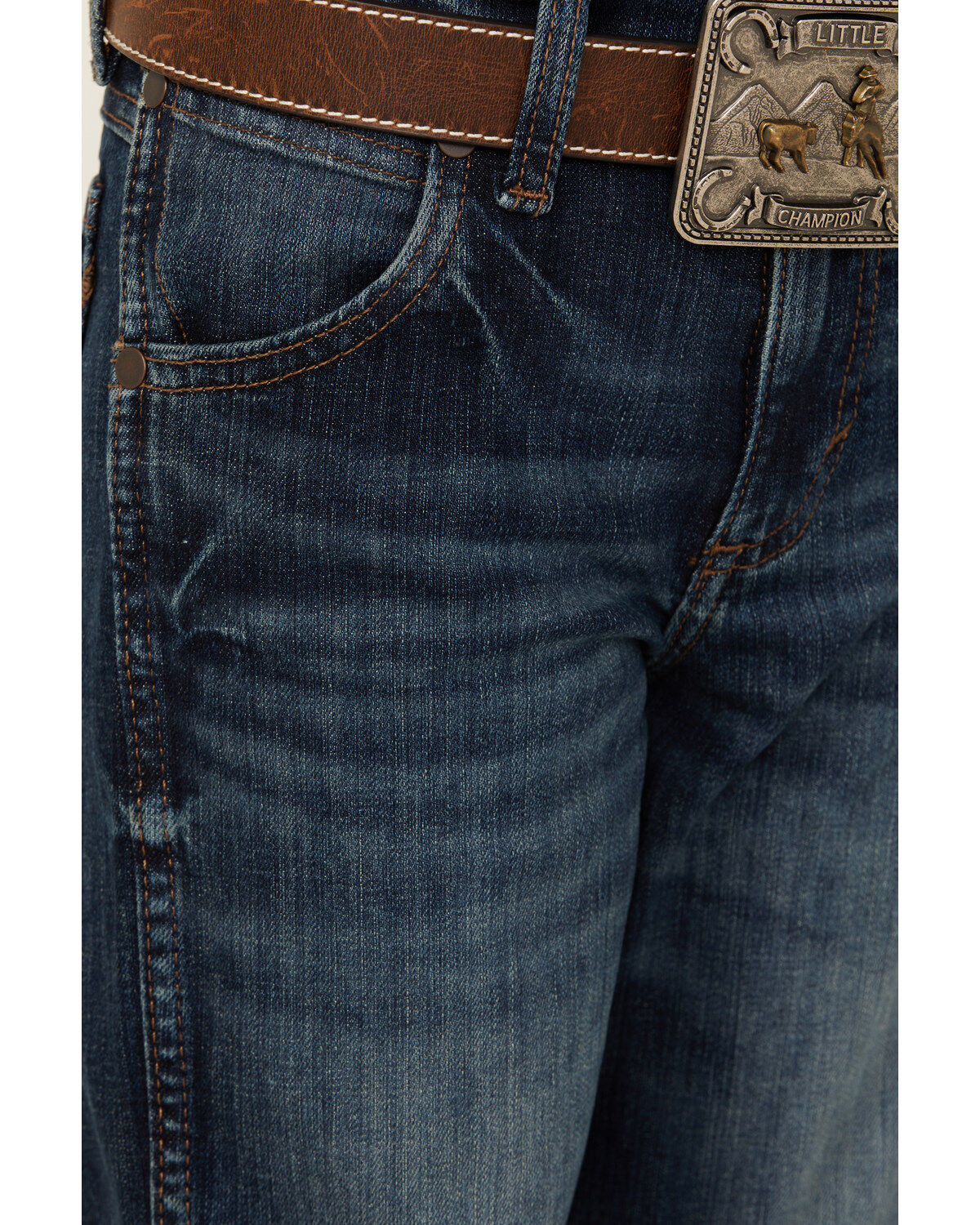 Wrangler Little Boys' Medium Wash Dellwood Relaxed Bootcut Stretch Jeans