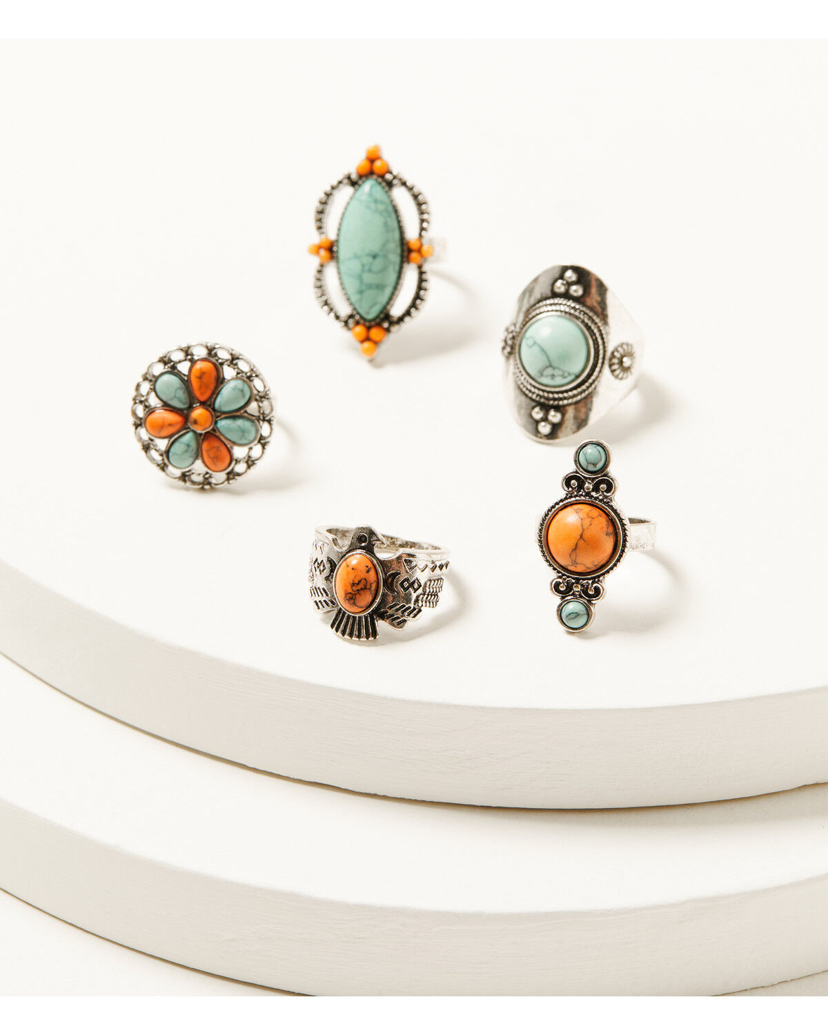 Shyanne Women's Antique Silver Ring Set - 5 Piece