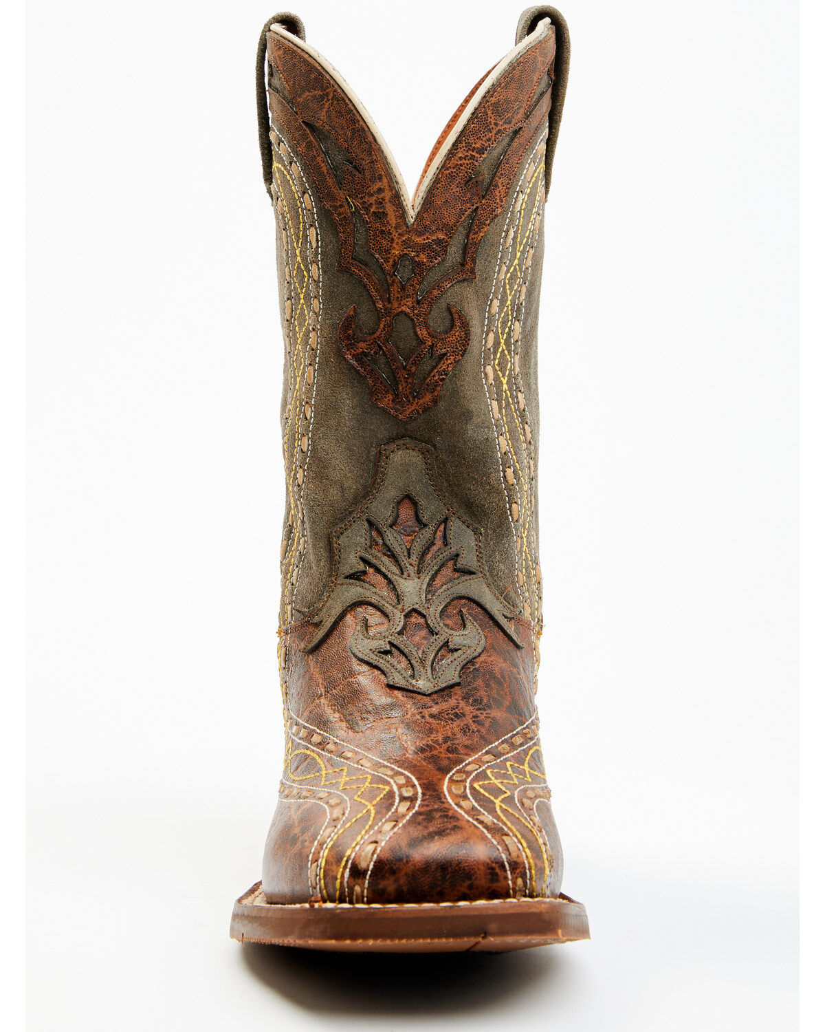 Dan Post Men's Inlay Embroidered Western Performance Boots - Broad Square Toe