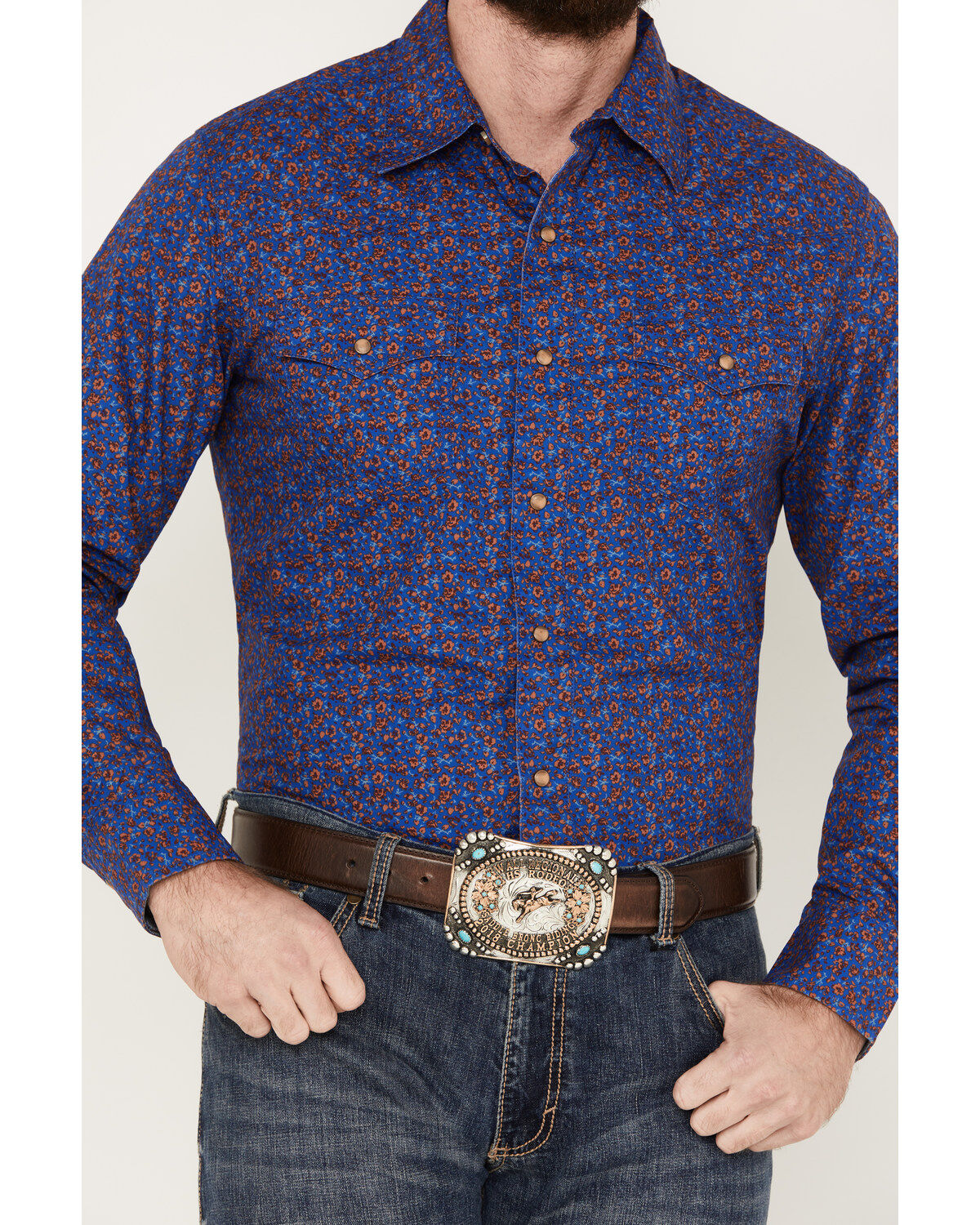 Wrangler Retro Men's Floral Western Snap Shirt