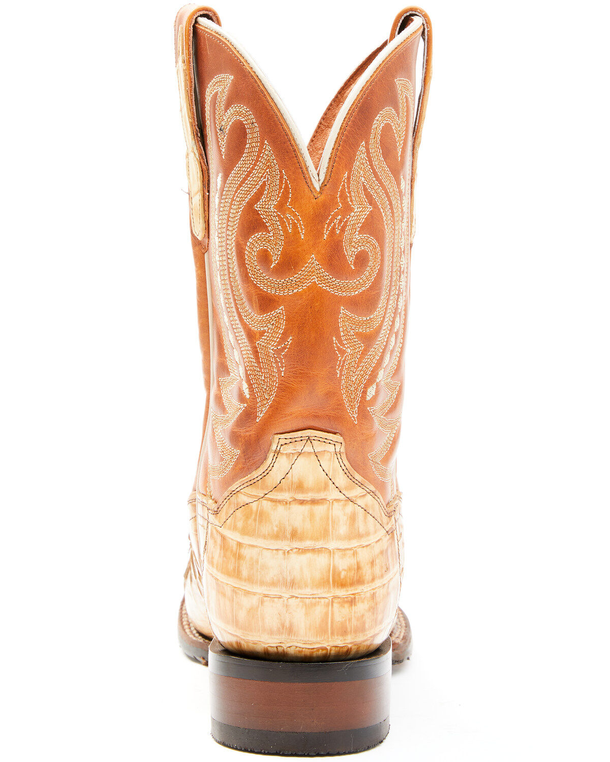 Dan Post Men's Tan Caiman Belly Western Boots - Broad Square Toe