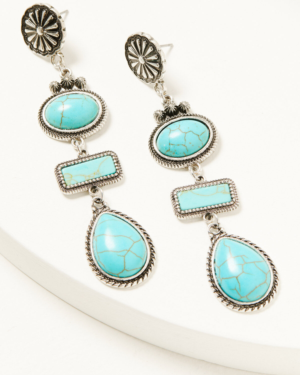 Shyanne Women's 4 Tier Stone Statement Earrings