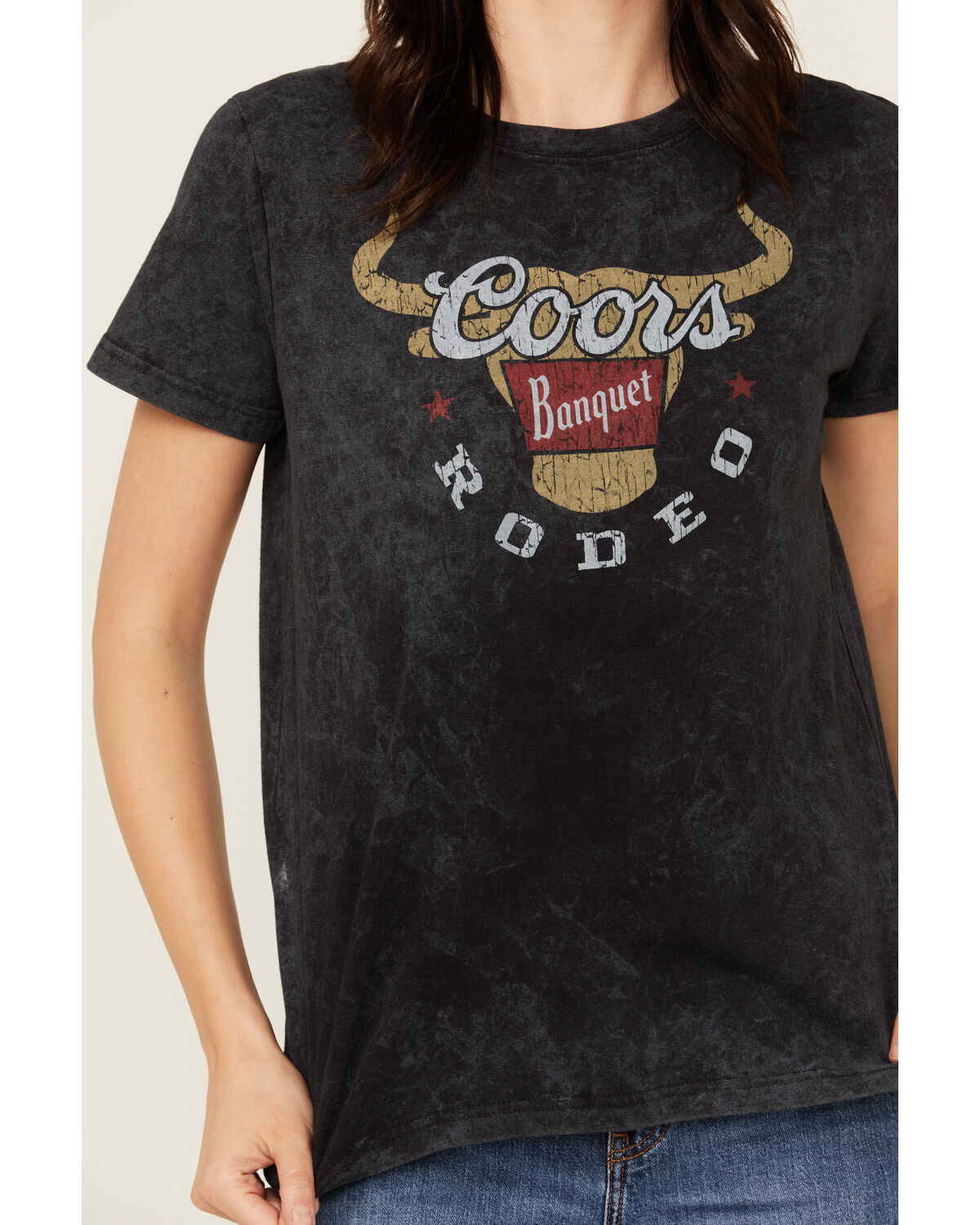 Coors Women's Banquet Logo Steer Head Short Sleeve Graphic Tee