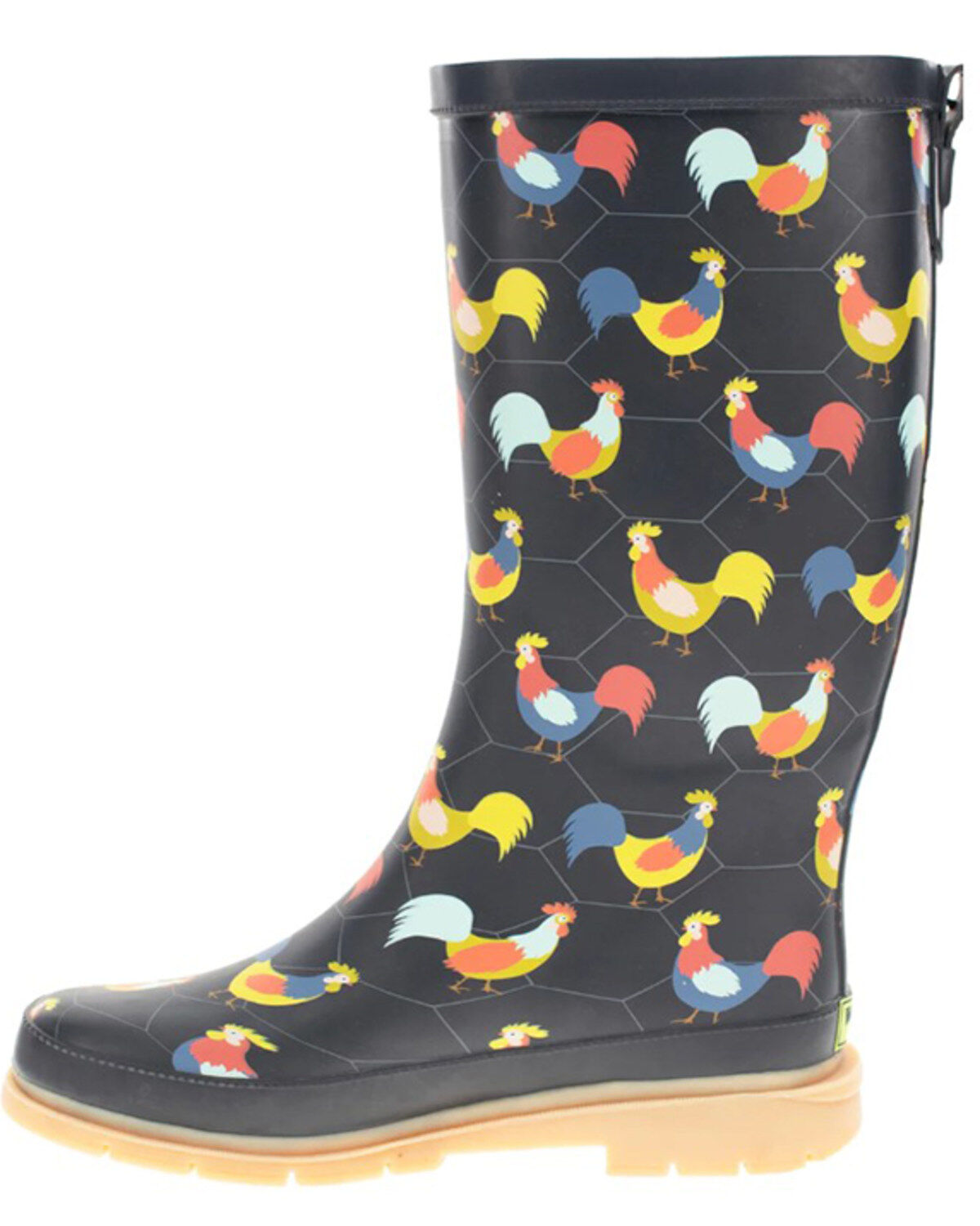 Western Chief Women's Chicken Print Tall Rain Boots - Round Toe