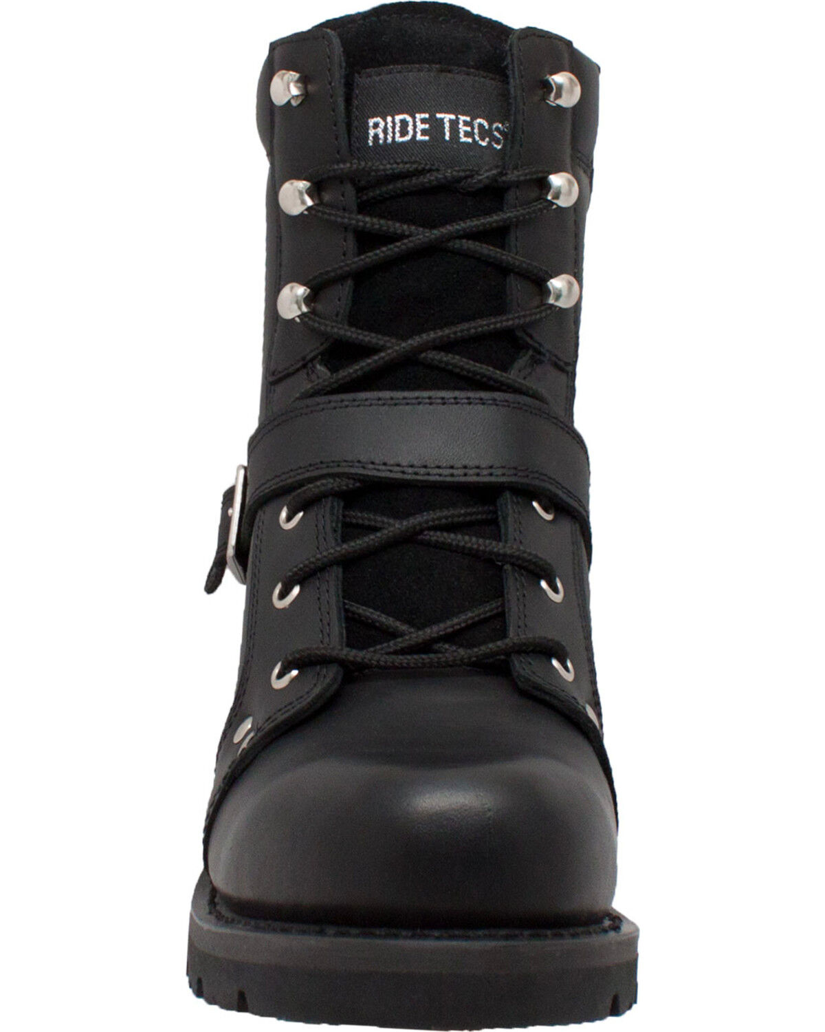 Ad Tec Men's 8" Lace Zipper Biker Boots - Soft Toe