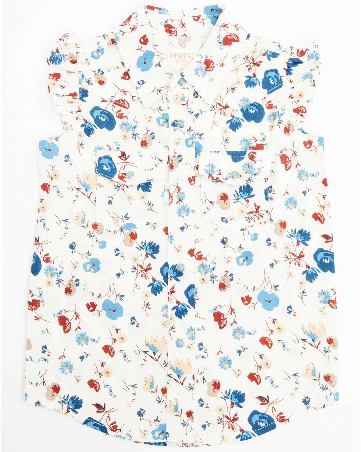 Shyanne Toddler Girls' Pine Haven Floral Print Sleeveless Snap Western Shirt