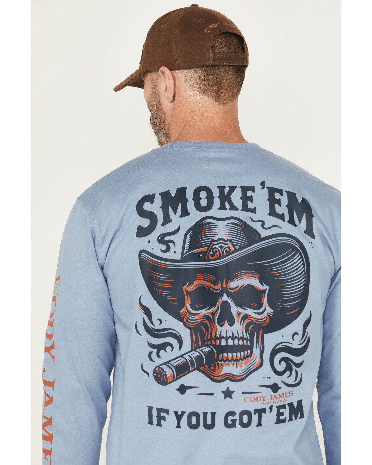 Cody James Men's FR Smoke Em Long Sleeve Graphic Work T-Shirt