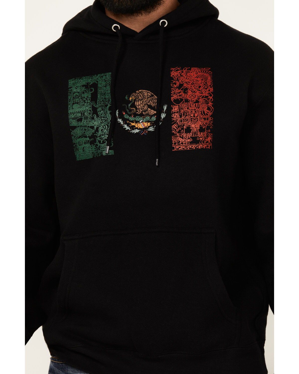 Cody James Men's Tiled Mexico Flag Hooded Sweatshirt