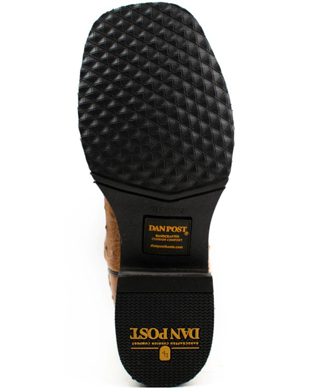 Dan Post Men's Saddle Hand Quill Ostrich Western Boots - Broad Square Toe