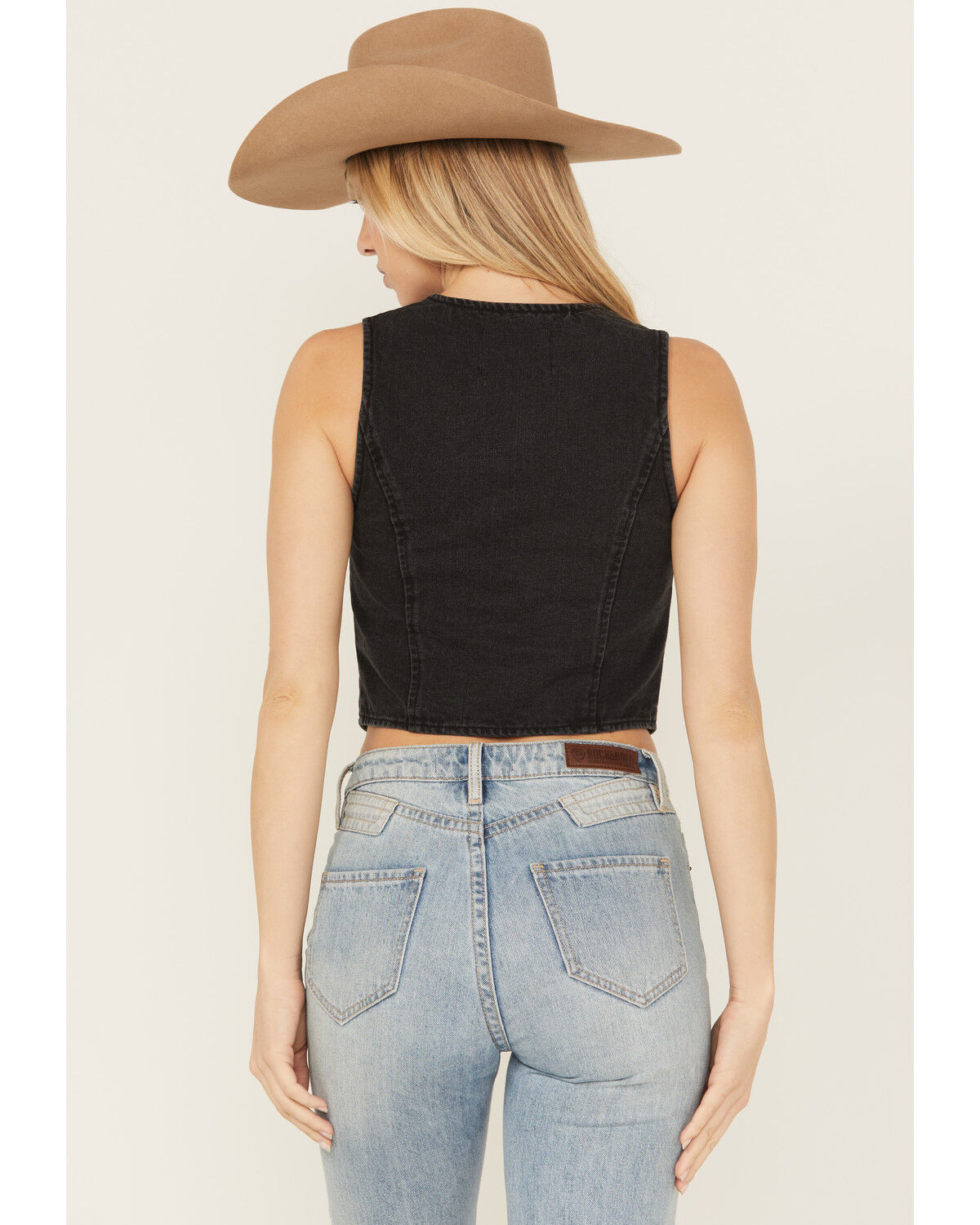 Ashley Vintage Charm by 26 International Women's Bow Tie Denim Vest