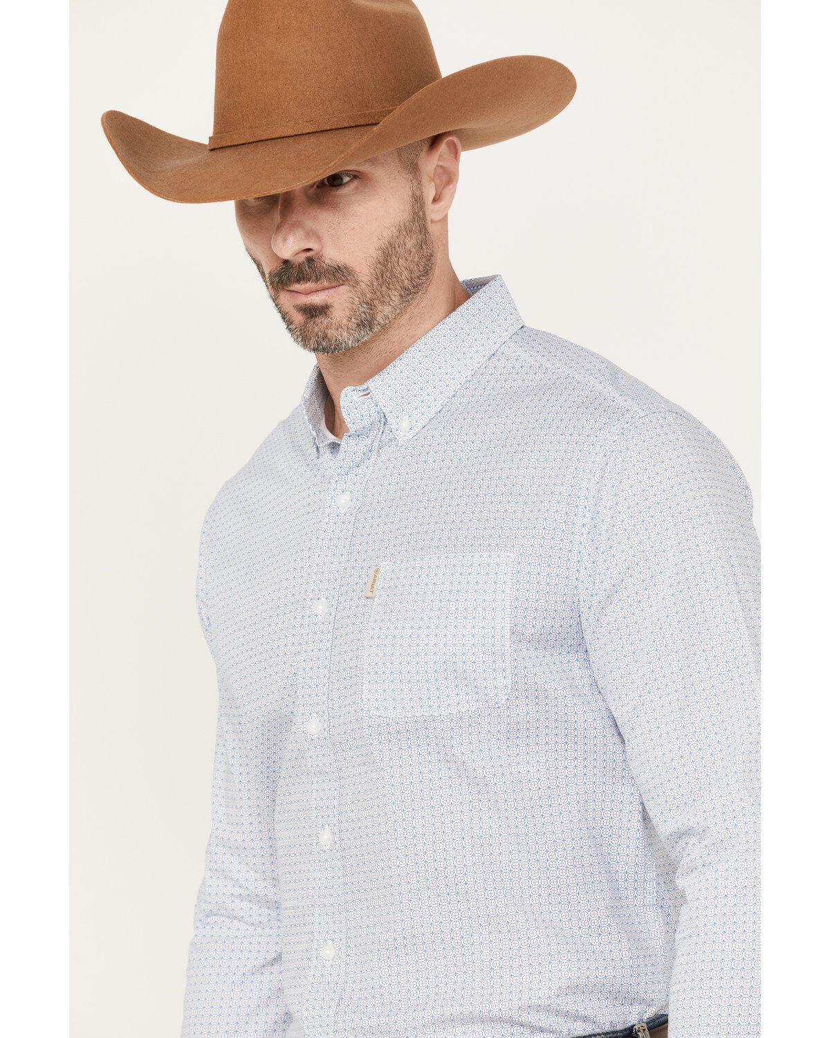 Ariat Men's Medallion Stretch Modern Fit Button-Down Long Sleeve Western Shirt