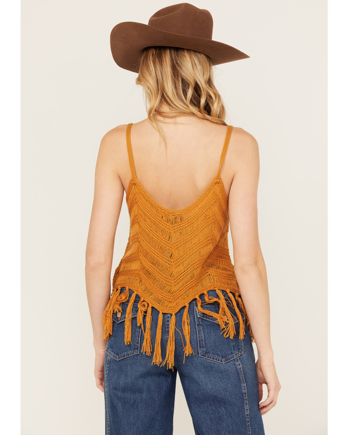 Rock & Roll Denim Women's Crochet Fringe Tank