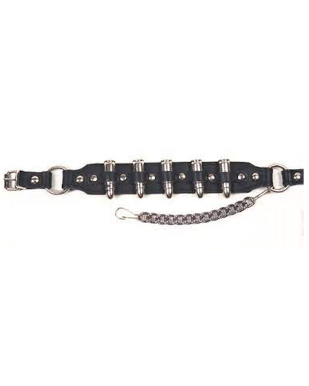 Almax Silver Bullet Chain Leather Boot Strap