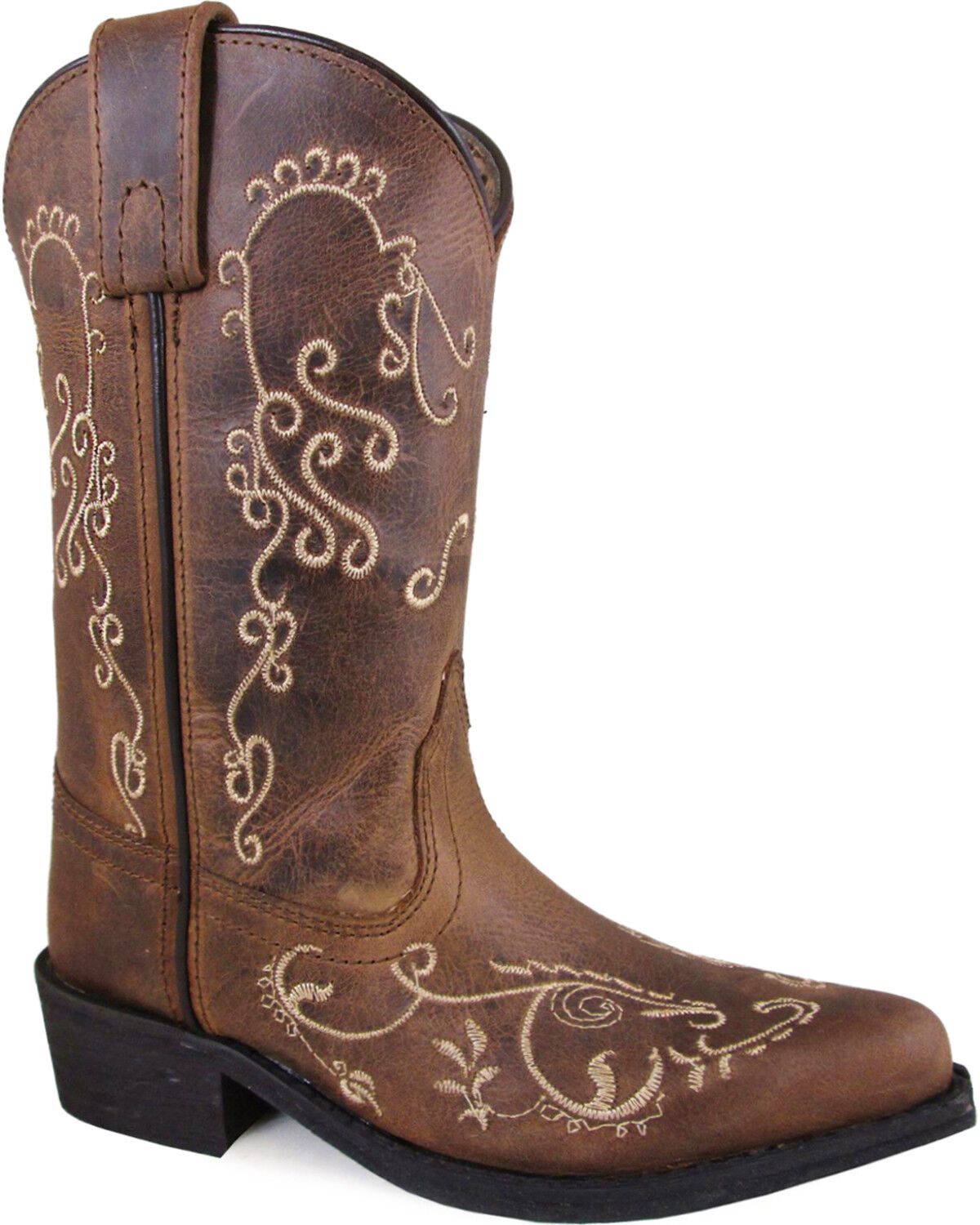 Smoky Mountain Girls' Jolene Waxed Distressed Boots - Snip Toe