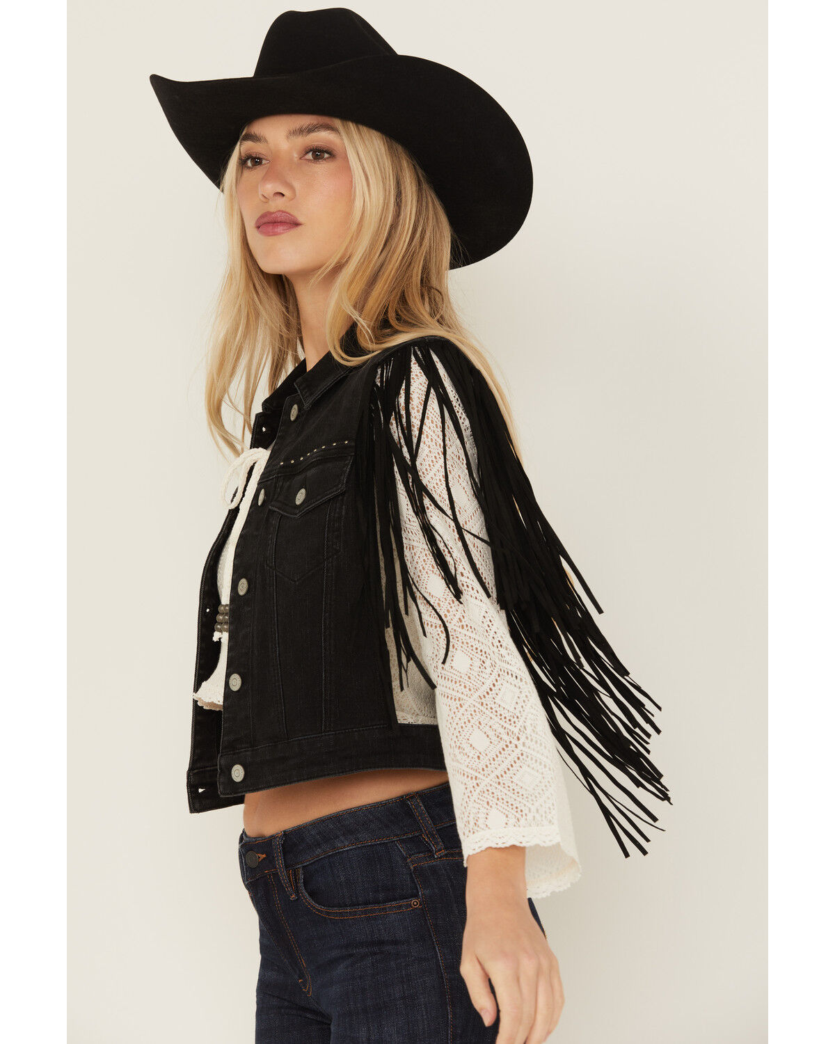 Idyllwind Women's Studded Fringe Vest