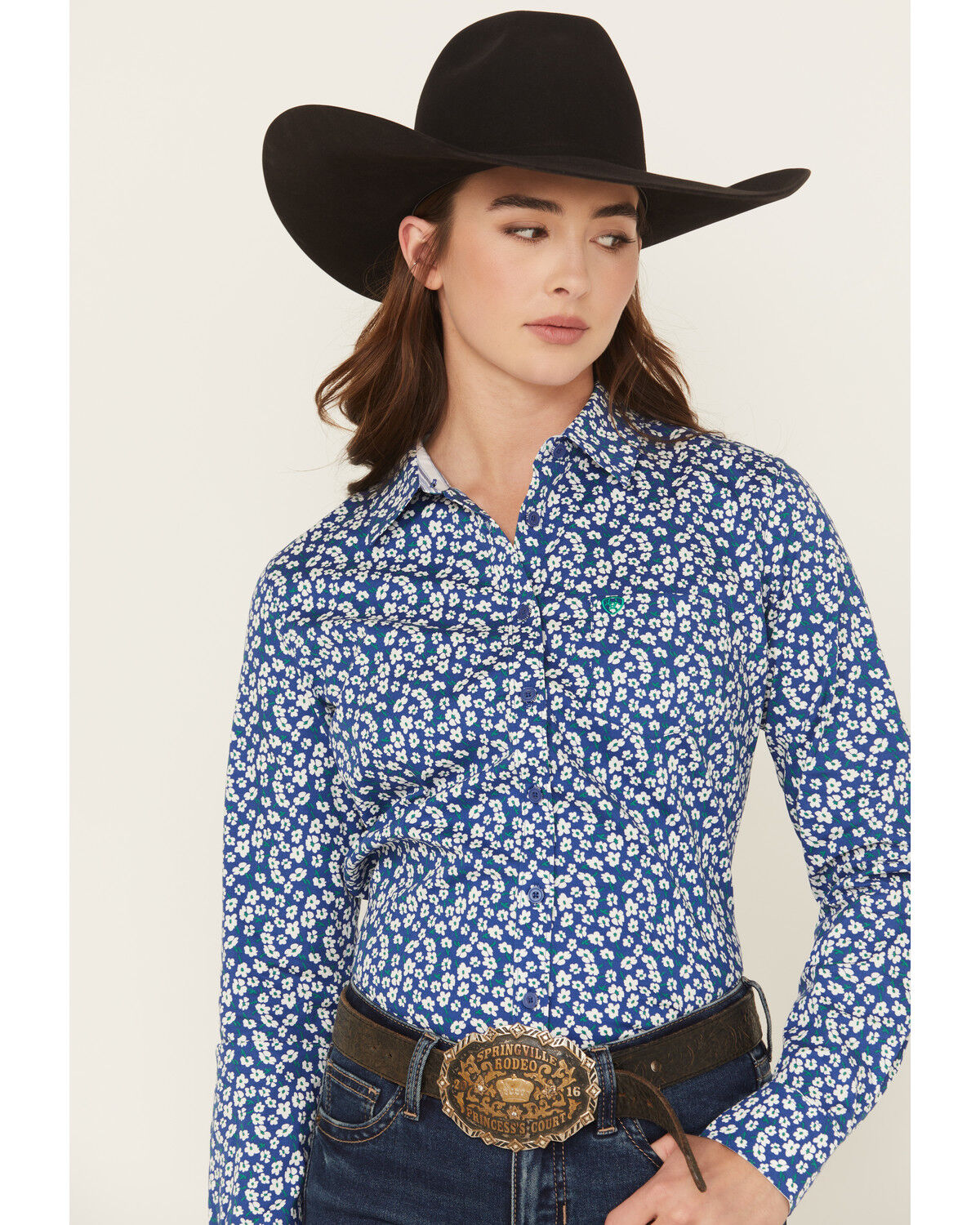 Ariat Women's Kirby Floral Print Long Sleeve Button-Down Stretch Western Shirt