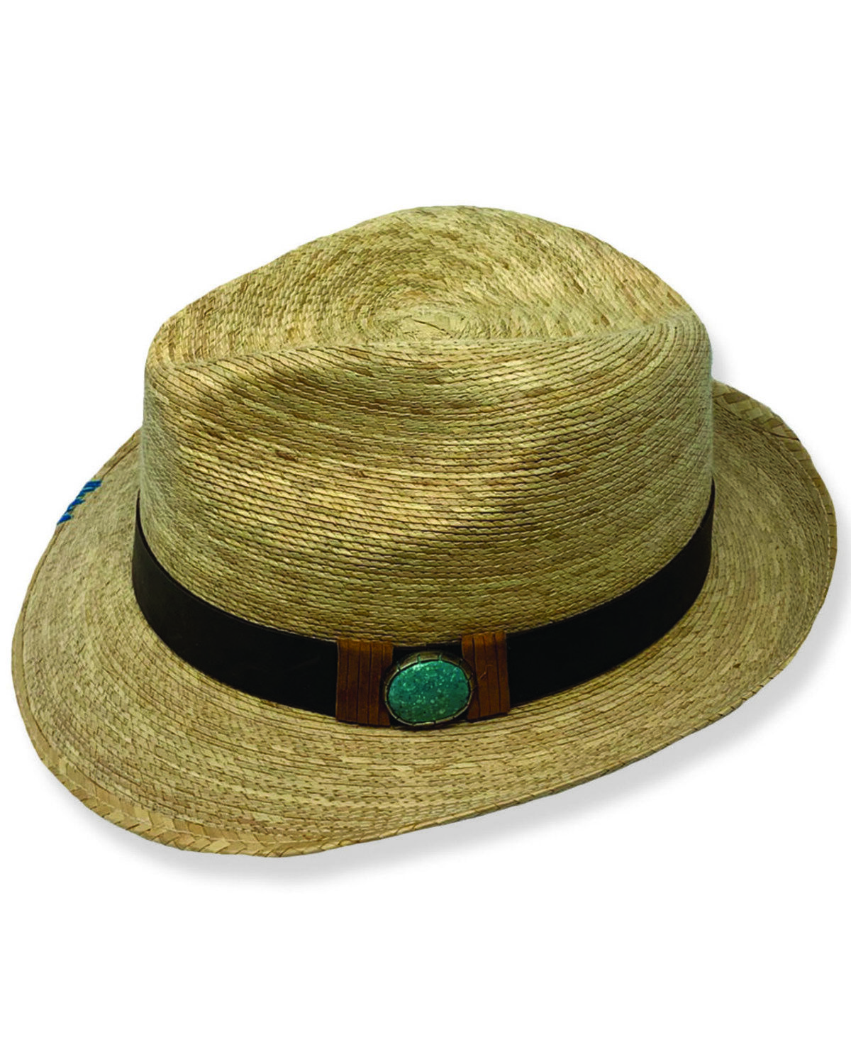 Atwood Men's Kelsey Turquoise Concho Straw Fedora