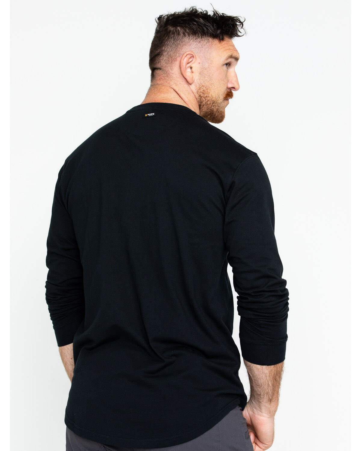 Hawx Men's Logo Crew Long Sleeve Work T-Shirt