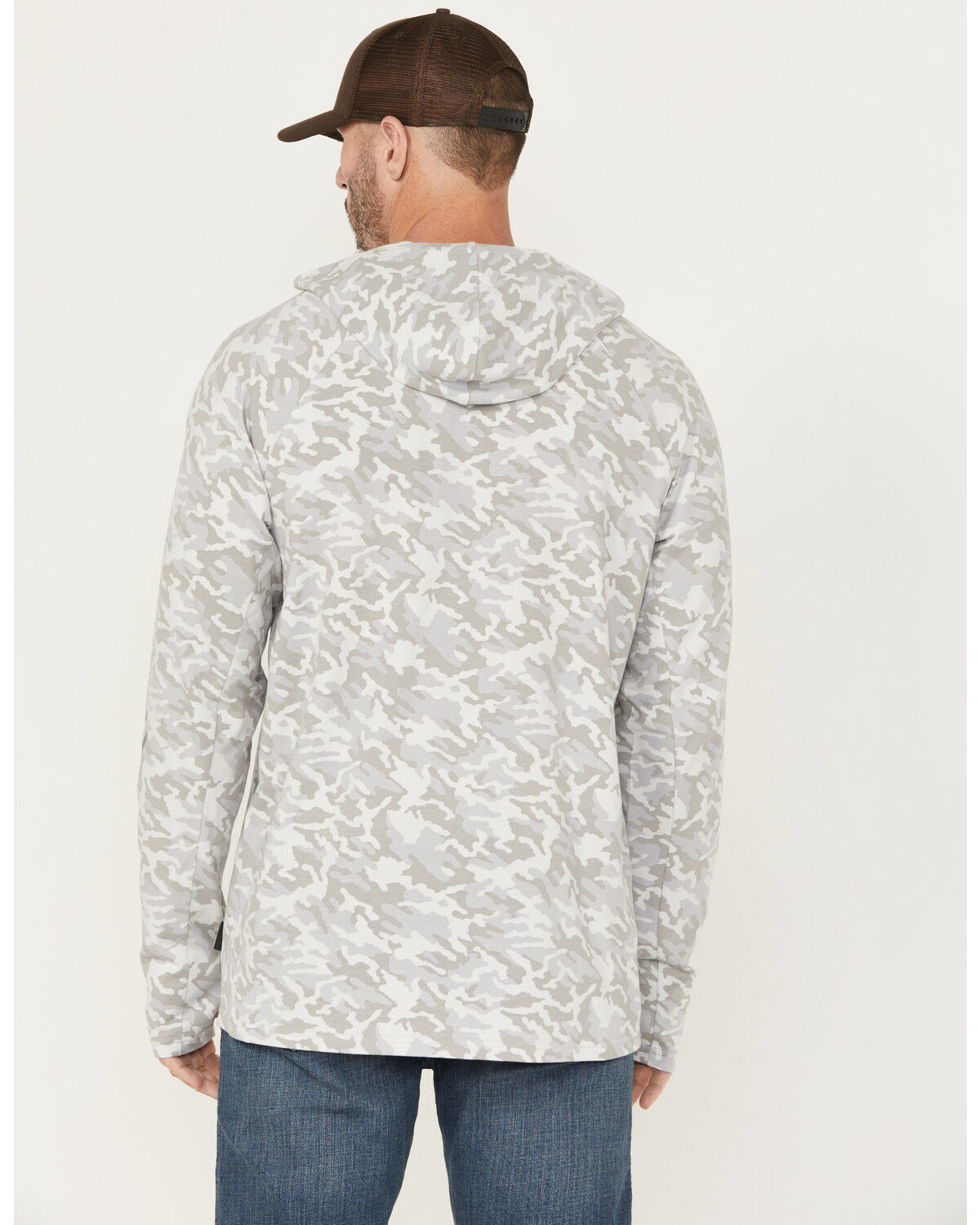 Hawx Men's Sundown Camo Print Hooded Work Shirt