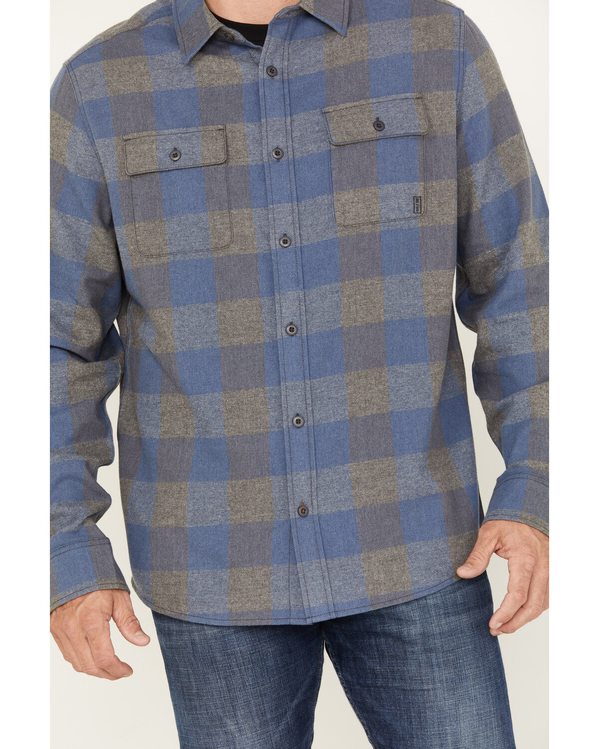 Brothers and Sons Men's Buffalo Checkered Print Long Sleeve Button Down Western Flannel Shirt