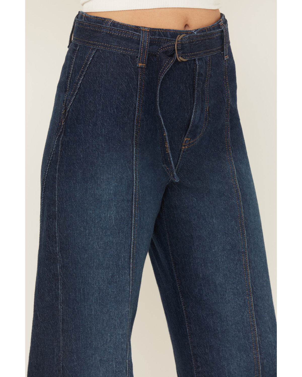 Free People Women's Ryla Dark Wash High Rise Flare Stretch Denim Jeans