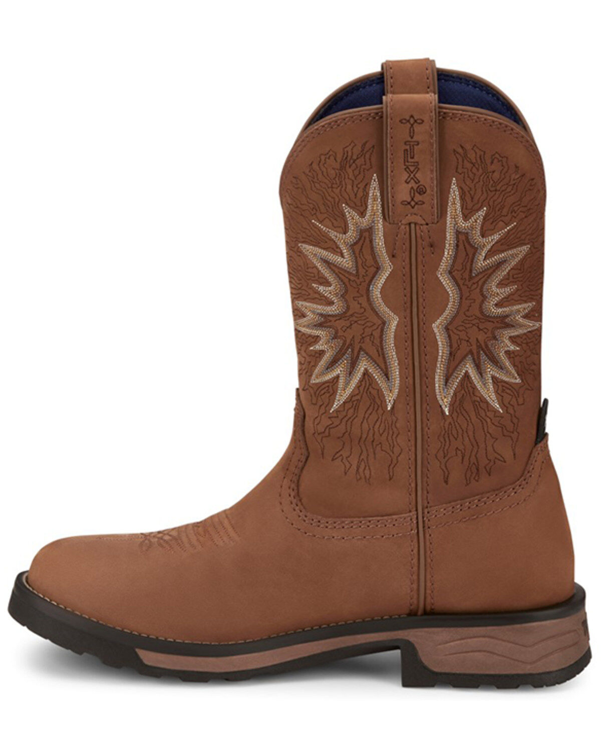 Tony Lama Men's Boom Saddle Cowhide Pull-On  Western Work Boots - Soft Toe