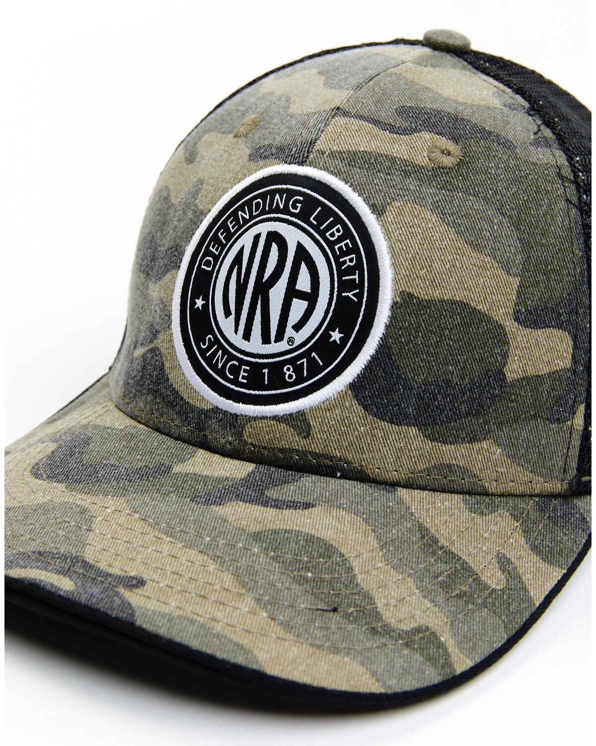 NRA Men's Camo NRA Defending Liberty Patch Mesh Back Cap