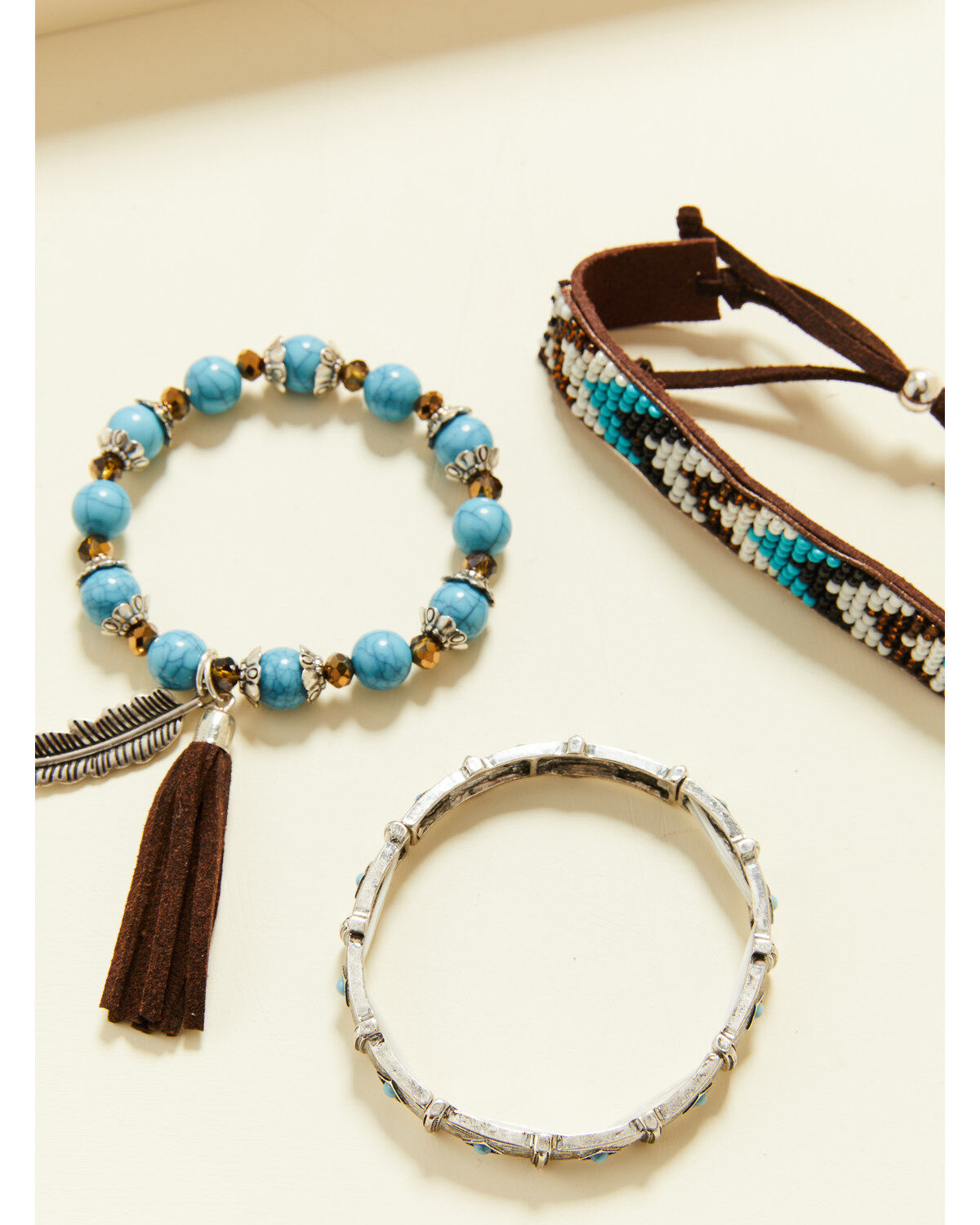 Shyanne Women's Summer Nights Turquoise Southwestern Beaded Bracelet Set