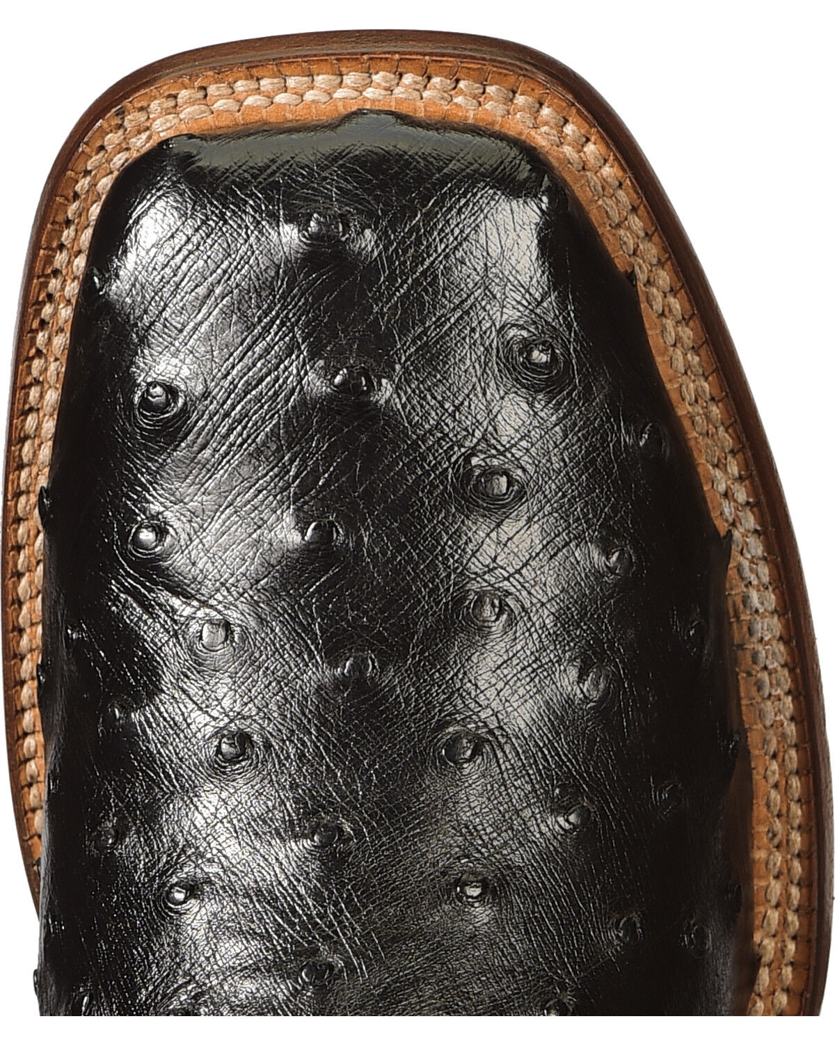 El Dorado Men's Handmade Full Quill Ostrich Stockman Boots - Broad Square Toe