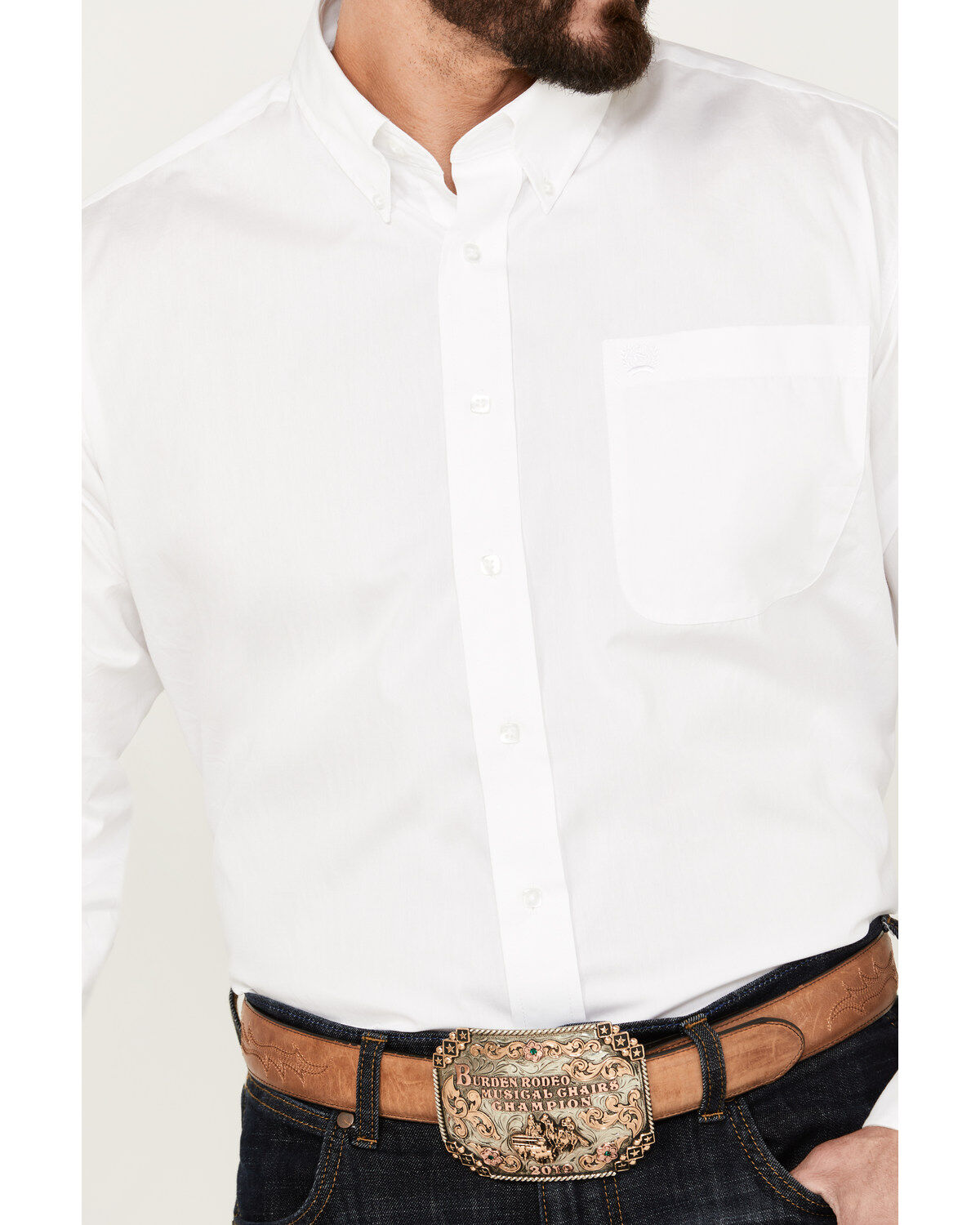 Cinch Men's Solid Long Sleeve Button-Down Western Shirt
