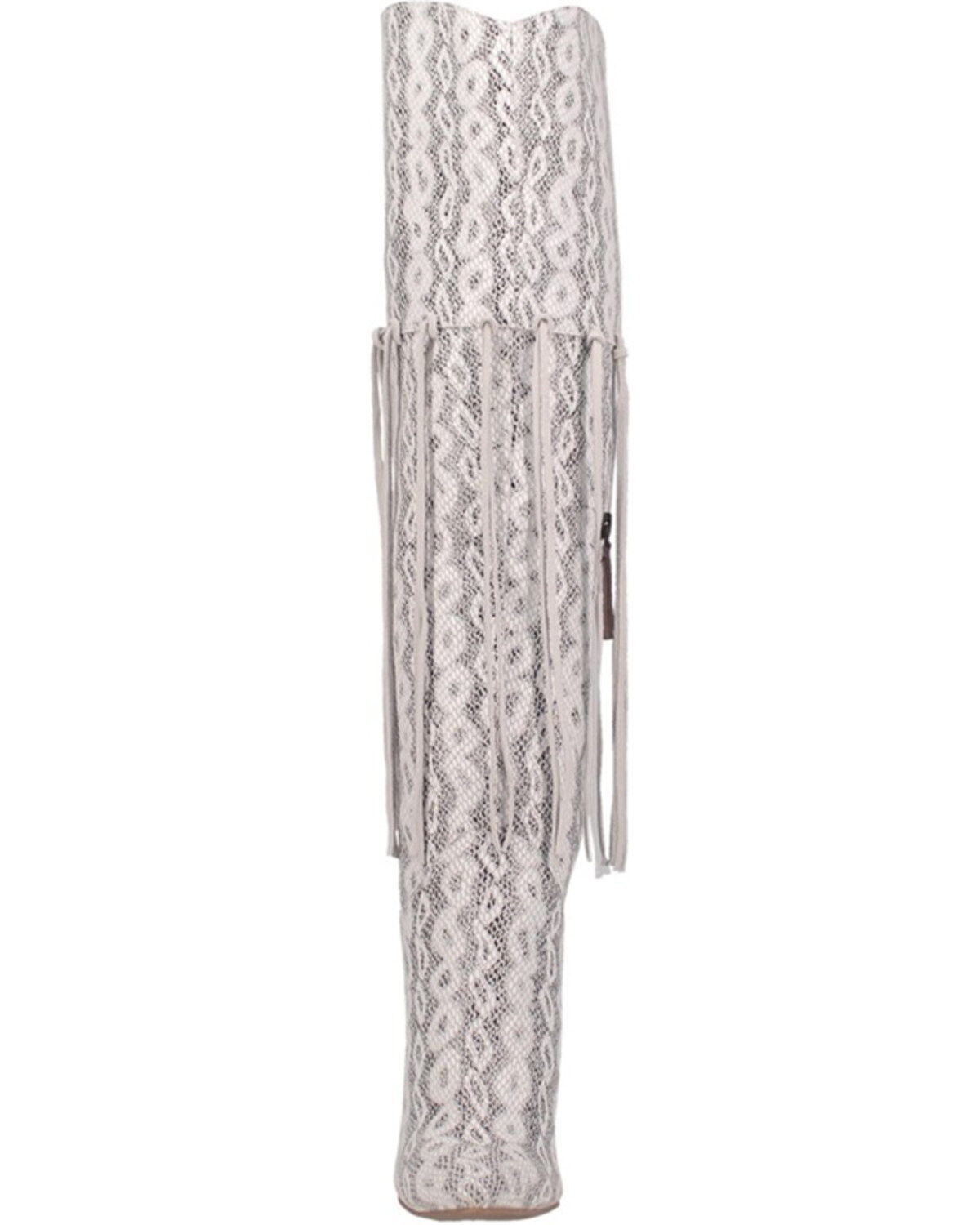 Dingo Women's Kitty Kat Snake Print Fringe Tall Western Boot - Round Toe