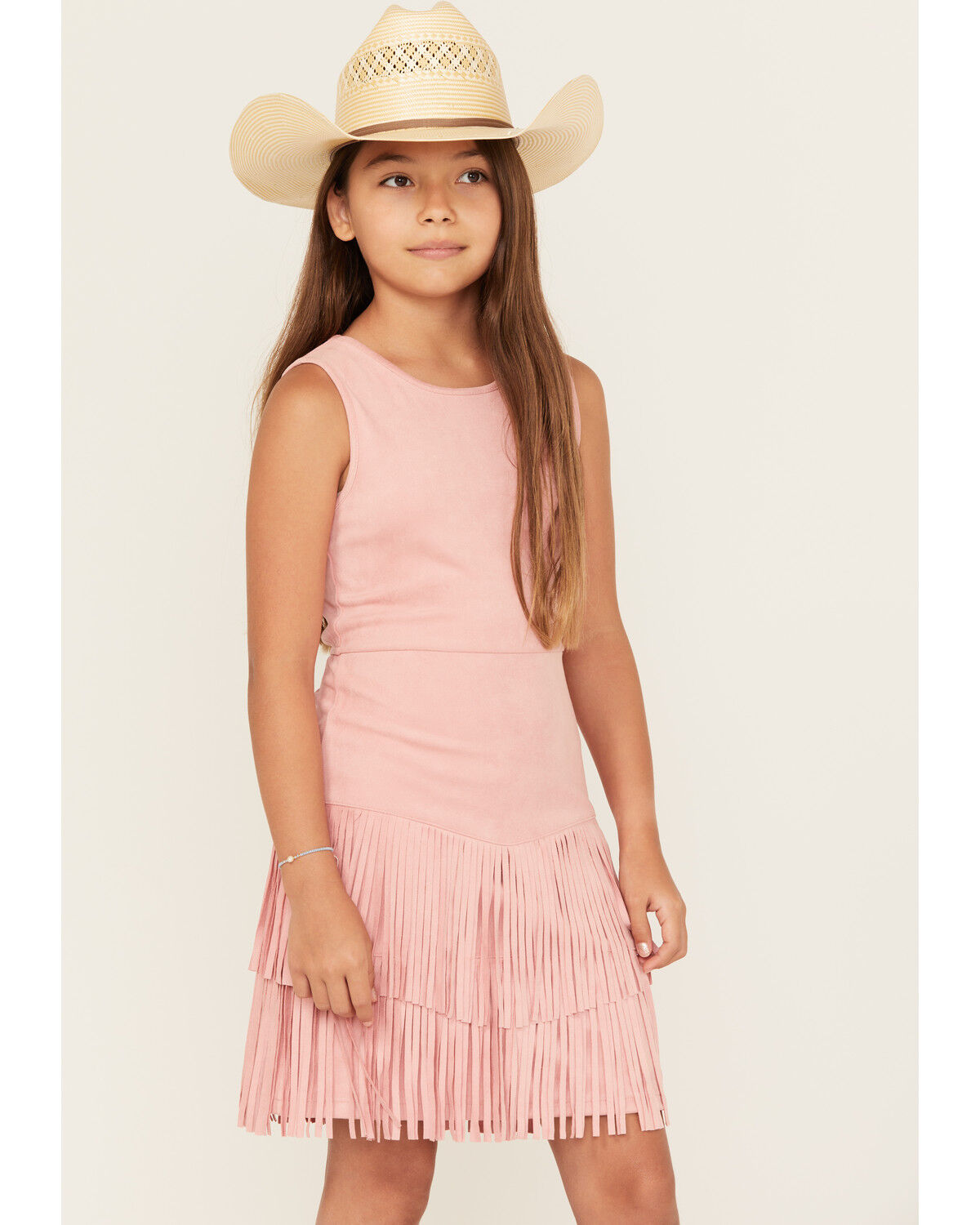 Shyanne Girls' Faux Suede Fringe Mini Dress