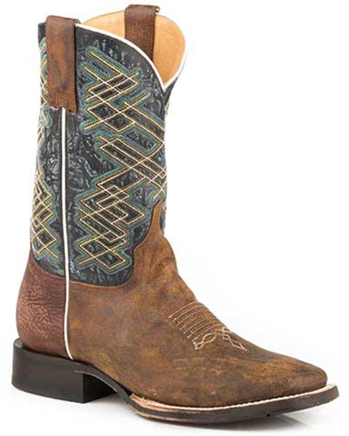 Stetson Men's Rider Oily Vamp Western Boots - Broad Square Toe
