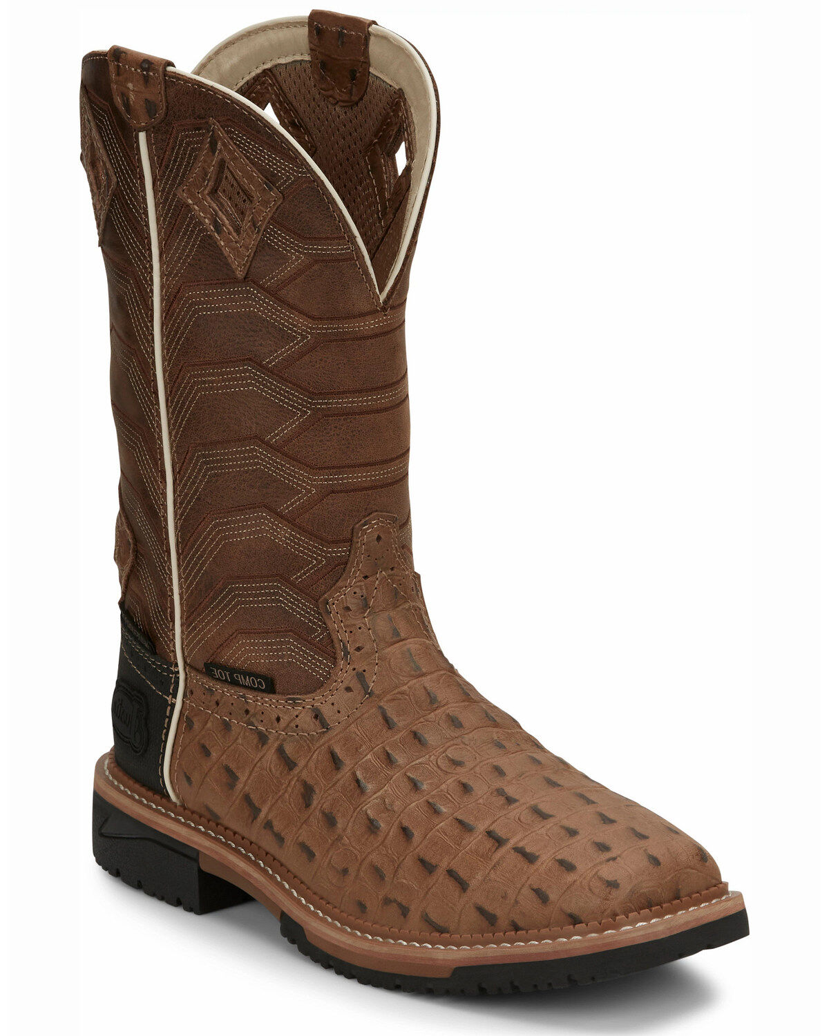 Justin Men's Derrickman Western Work Boots - Composite Toe