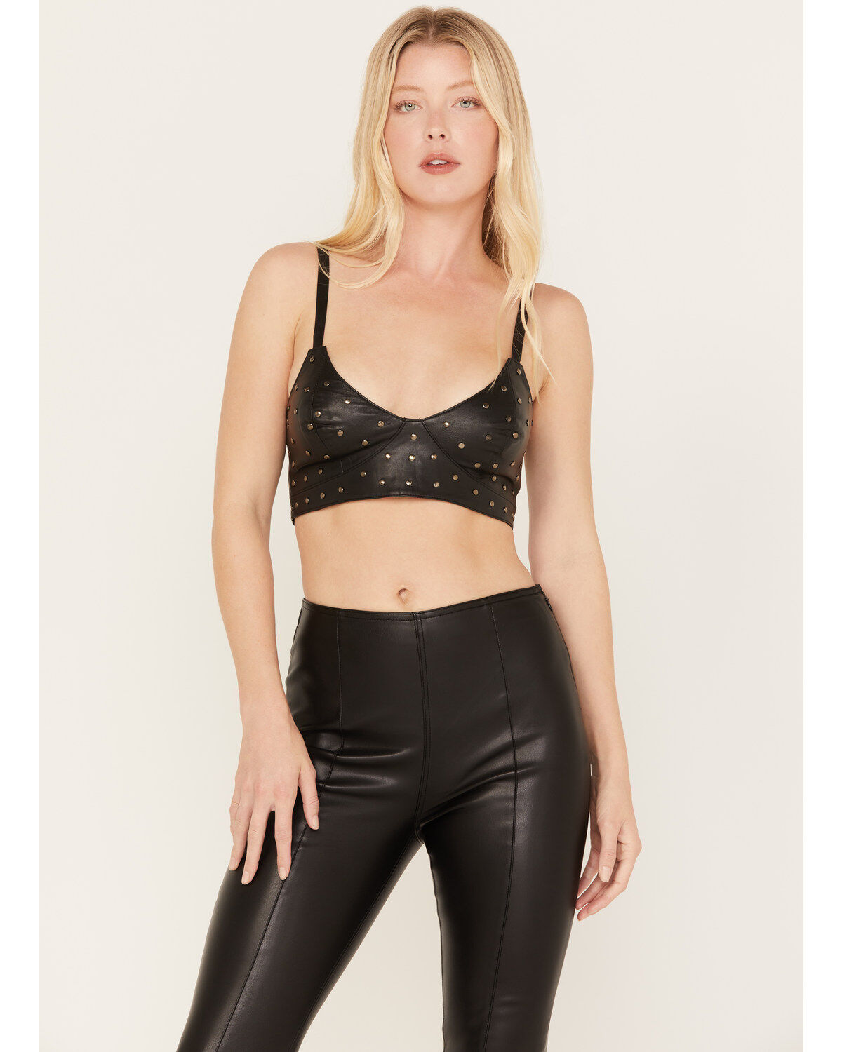 Any Old Iron Women's Studded Leather Bralette