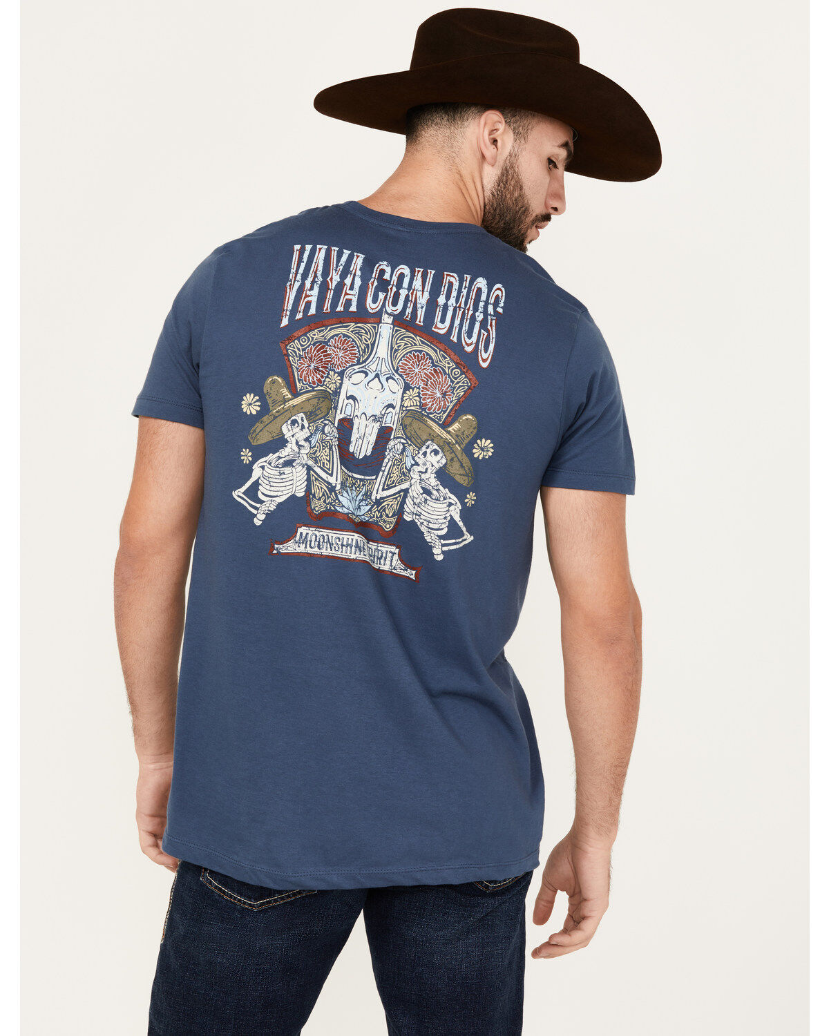 Moonshine Spirit Men's Vaya Con DIos Short Sleeve Graphic T-Shirt
