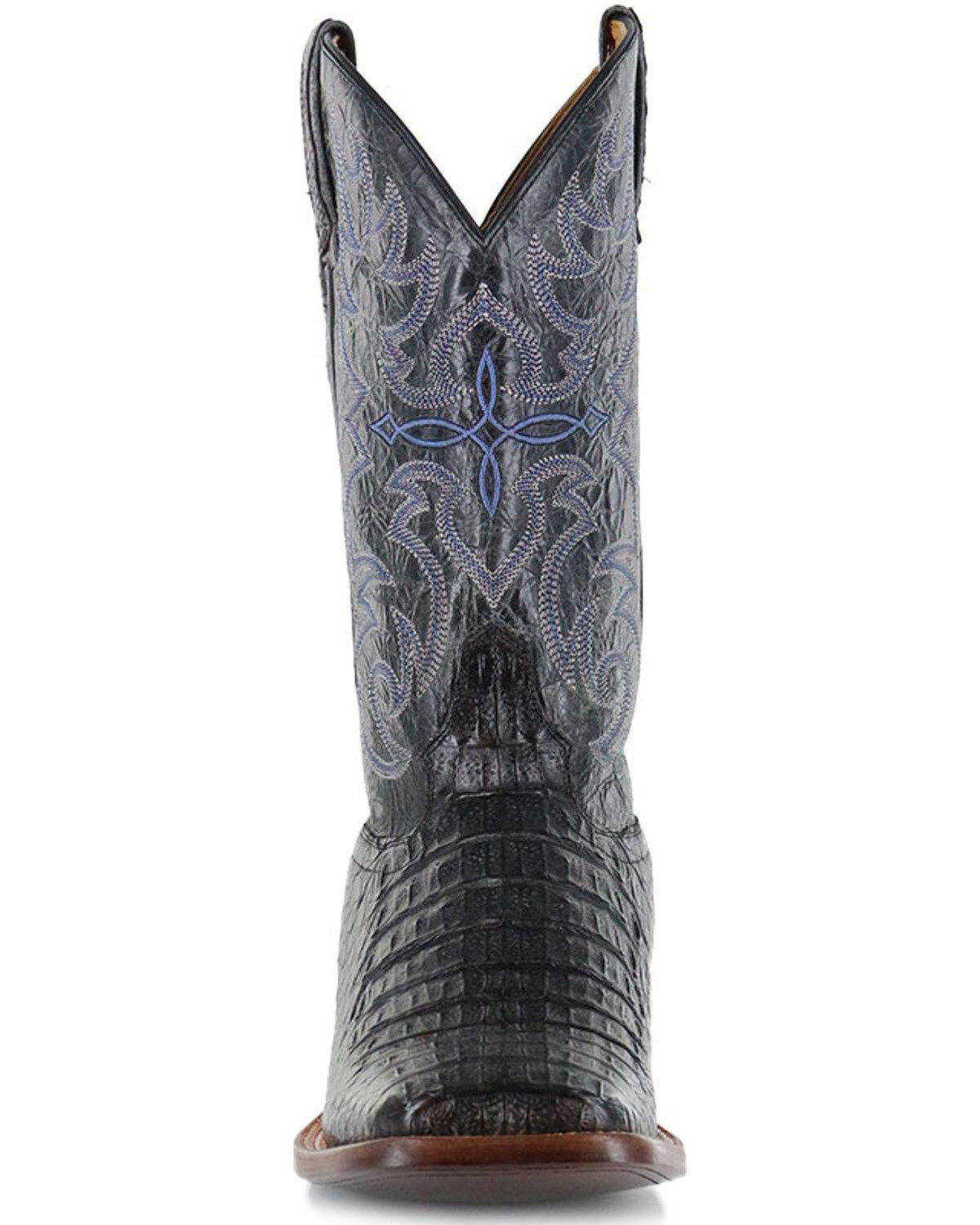 Cody James Men's Caiman Embroidered Exotic Boots - Broad Square Toe