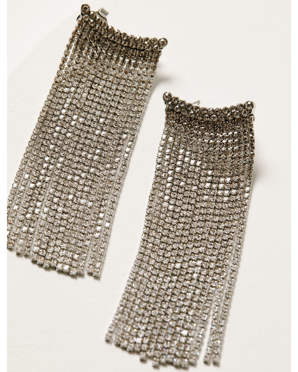 Wonderwest Women's Rhinestone Fringe Ear Crawler Earrings