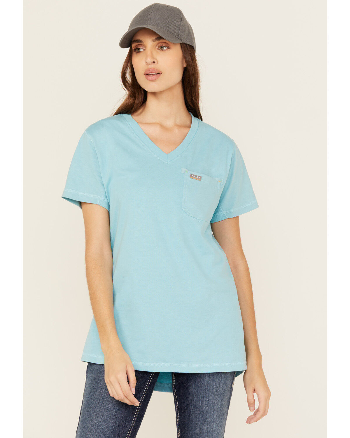Ariat Women's Rebar Workman Rose Short Sleeve Graphic Work Tee