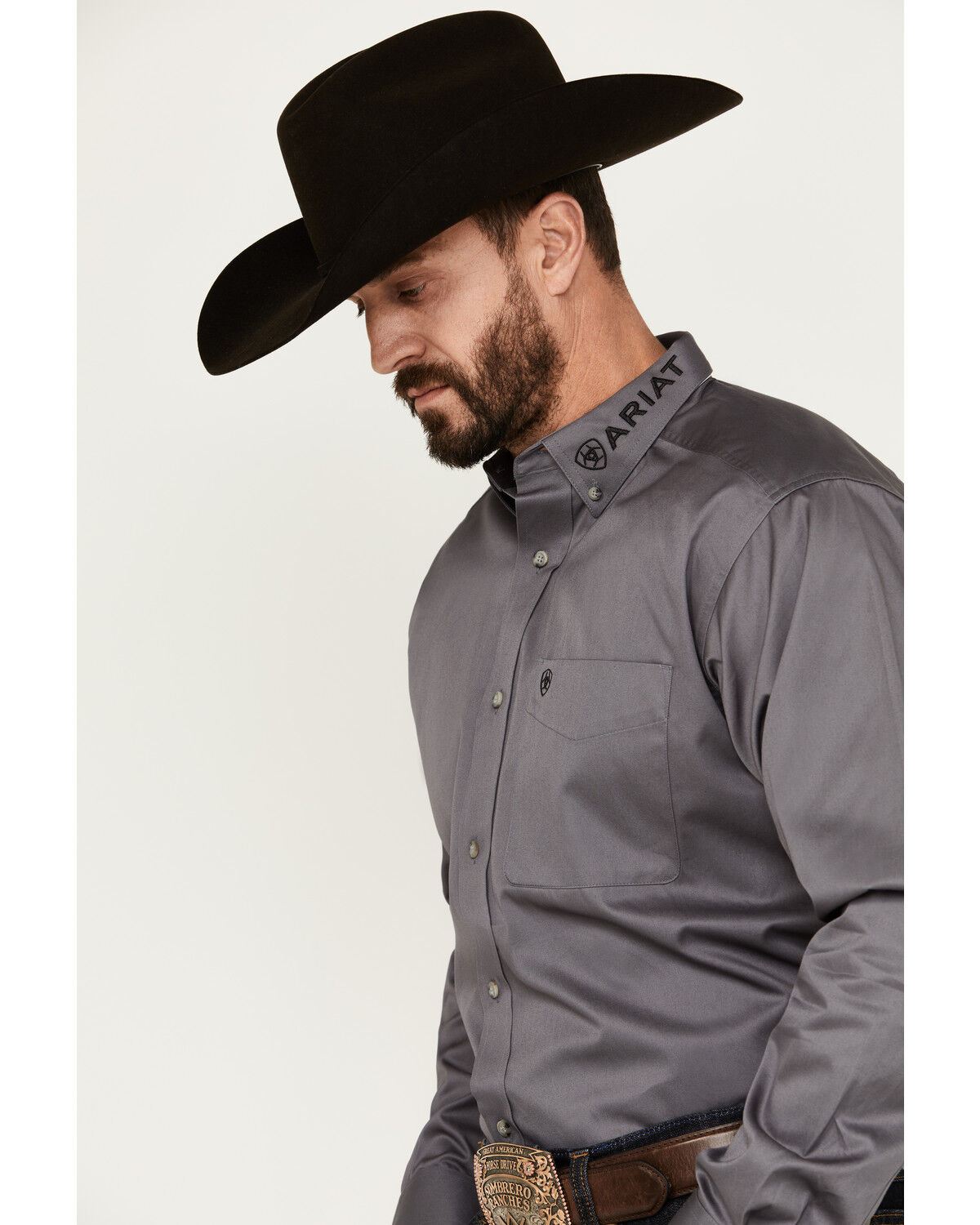 Ariat Men's Team Logo Twill Long Sleeve Button-Down Western Shirt - Big