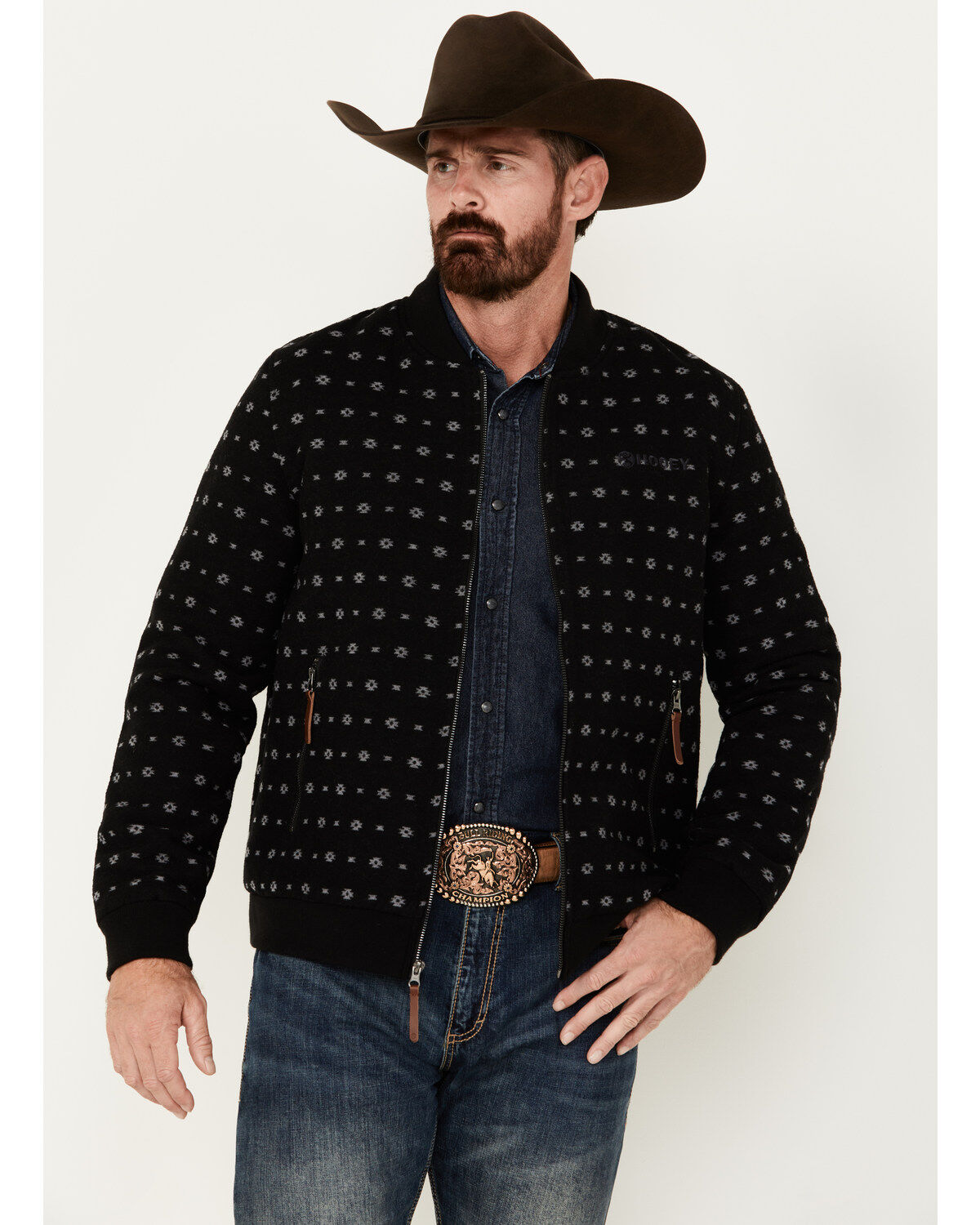 Hooey Men's Southwestern Print Wool Jacket - Big