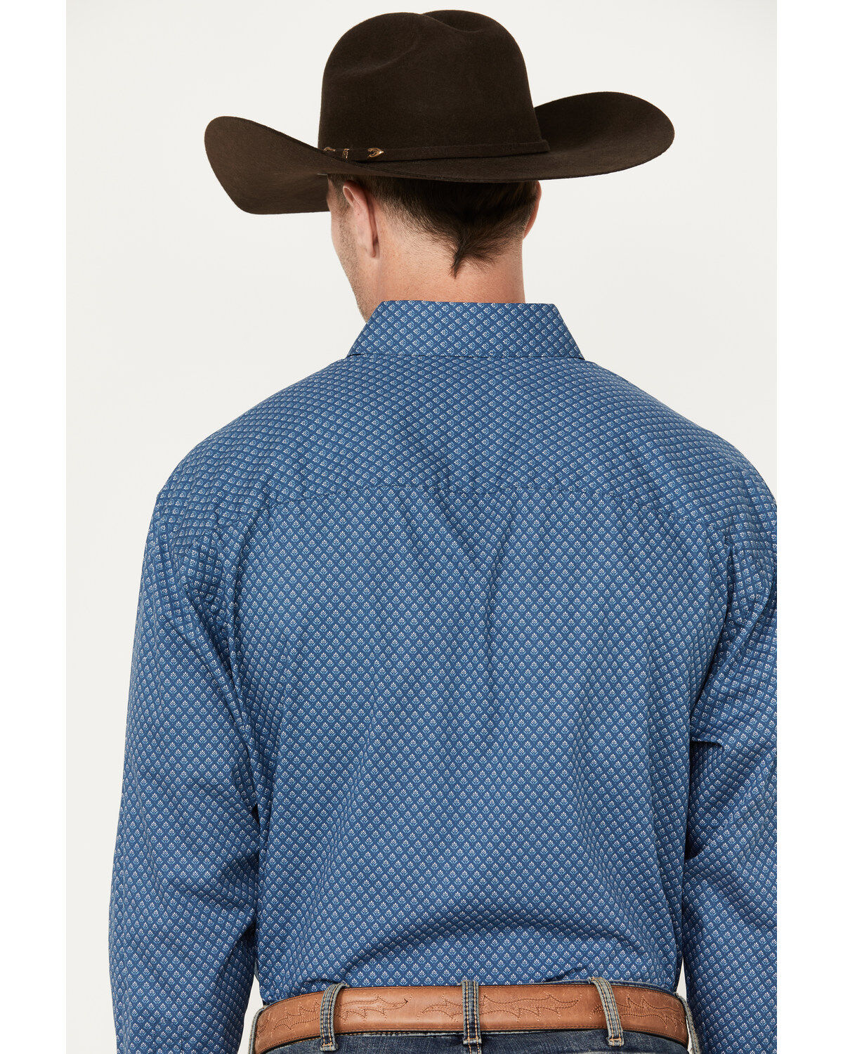 George Strait by Wrangler Men's Floral Print Long Sleeve Snap Western Shirt