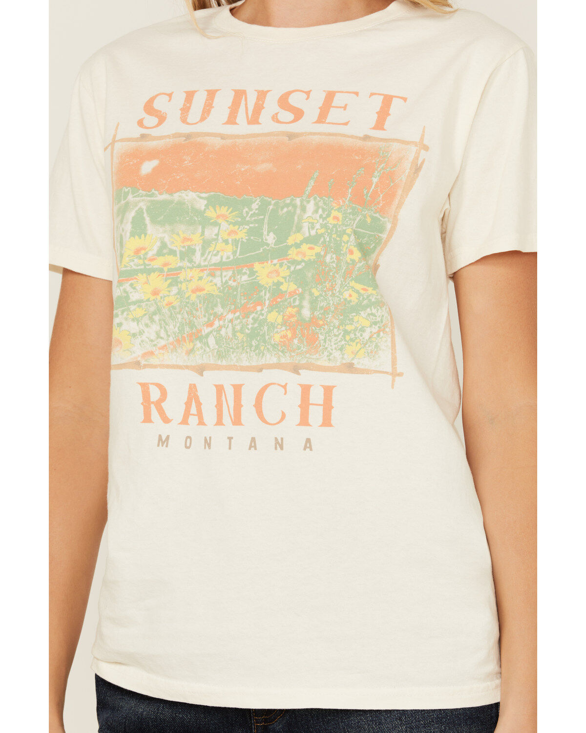 Cut & Paste Women's Sunset Short Sleeve Graphic Tee